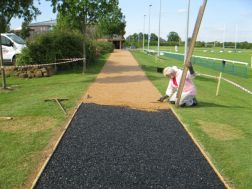 Installation of resin bound pathway 